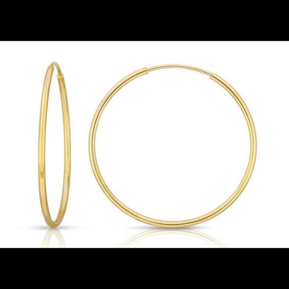Ring Concierge 1 mm Endless Gold Tube Hoops